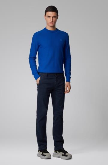 Sweter BOSS Lightweight Niebieskie Męskie (Pl74773)